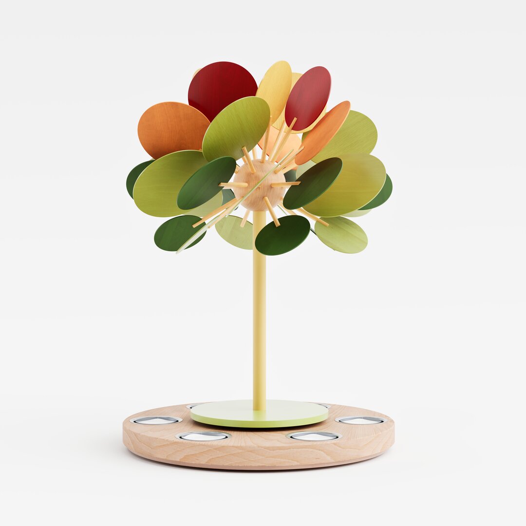 Kleiner Jahreszeitenbaum HerbstZeitlose für 6 Teelichter Kleine Teelichtpyramide HerbstZeitlose für 6 Teelichter