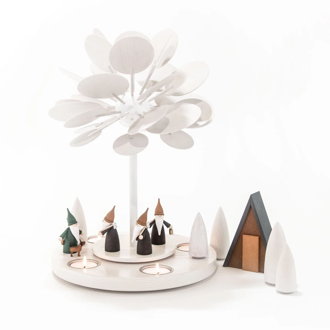 Teelichtpyramide Wärmespiel Jahreszeitenbaum