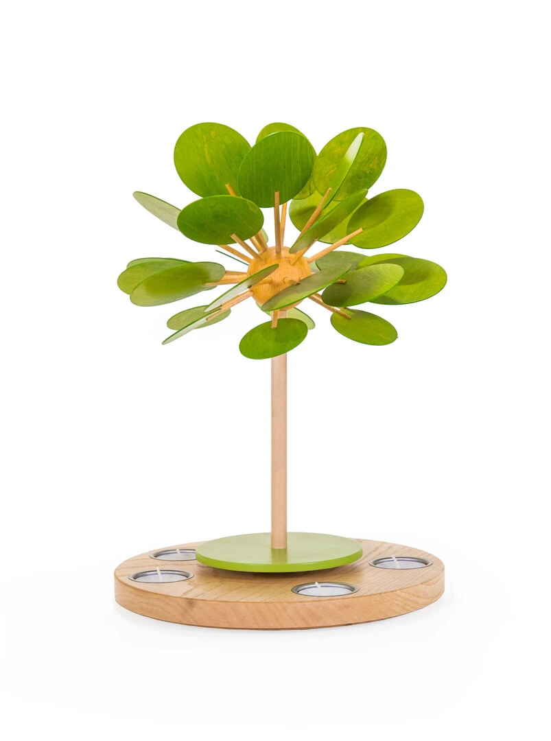 Kleine Teelichtpyramide FrühlingsErwachen für 5 Teelichter