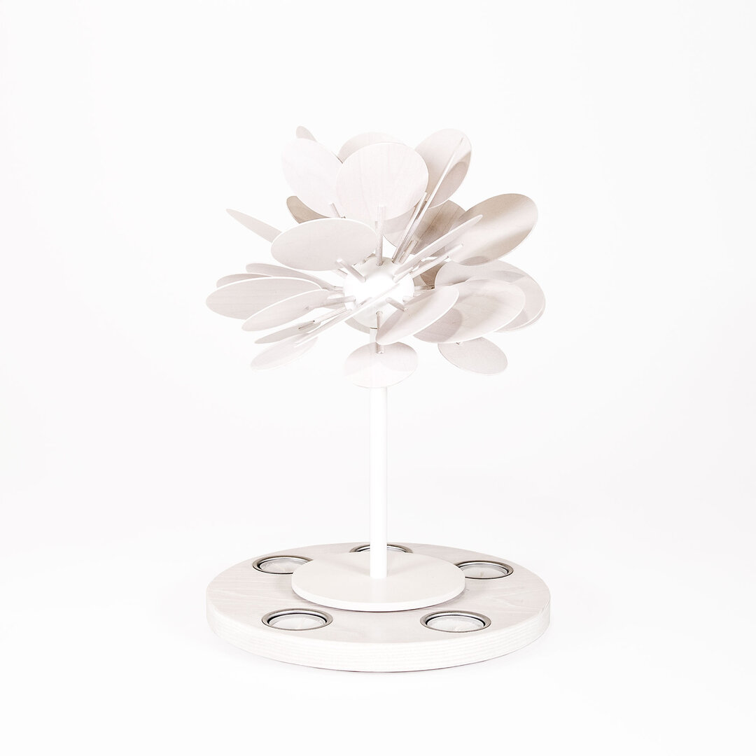 Kleiner Jahreszeitenbaum WinterZauber für 5 Teelichter Kleine Teelichtpyramide WinterZauber für 5 Teelichter