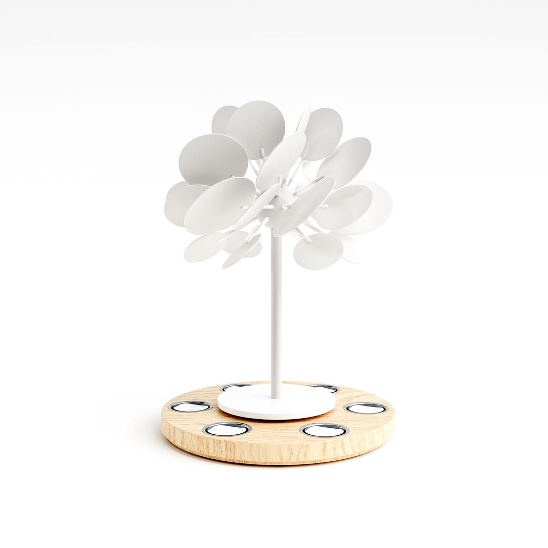 Kleiner Jahreszeitenbaum WinterZauber für 6 Teelichter, natur Kleine Teelichtpyramide WinterZauber für 6 Teelichter, natur