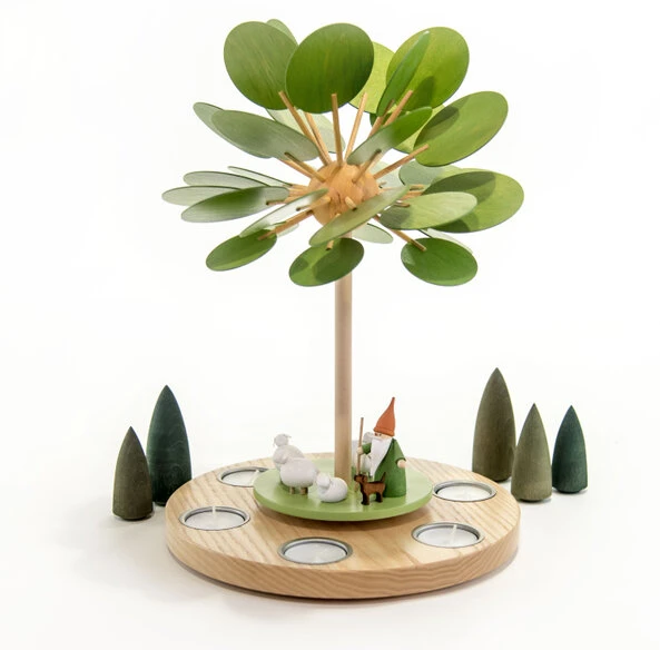 Teelichtpyramide Wärmespiel Jahreszeitenbaum